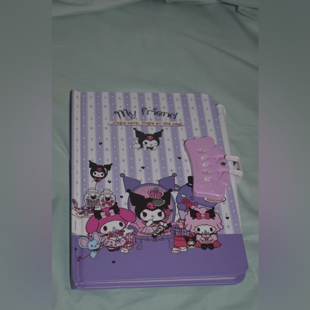 Kuromi locking notebook